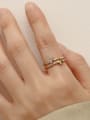 thumb Brass Cubic Zirconia Star Minimalist Stackable Fashion Ring 1