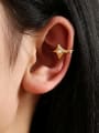 thumb Brass Imitation Pearl Star Vintage Single Earring(Single-Only One) 1
