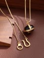 thumb Brass Tiger Eye Geometric Hip Hop Necklace 3