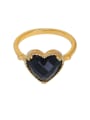thumb Brass Acrylic Heart Vintage Midi Ring 2