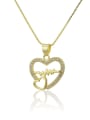 thumb Brass Rhinestone Dainty Heart  Earring and Necklace Set 3