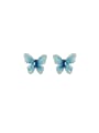 thumb Brass Enamel Butterfly Minimalist Clip Earring 0