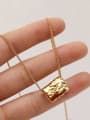 thumb Brass Smooth Geometric Minimalist Trend Korean Fashion Necklace 4