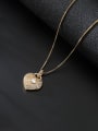 thumb Brass Cubic Zirconia  Vintage Heart Pendant Necklace 3