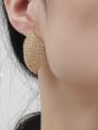 thumb Brass Cubic Zirconia Hexagon Vintage Stud Trend Korean Fashion Earring 2