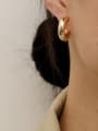 thumb Brass Smooth Geometric Minimalist Hoop Trend Korean Fashion Earring 1
