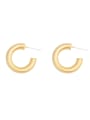 thumb Brass Geometric Matte Minimalist Stud Trend Korean Fashion Earring 0