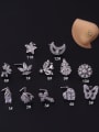 thumb Brass Cubic Zirconia Star Cute Nose Studs(Single Only One) 1