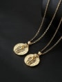 thumb Brass Cubic Zirconia Snake Vintage Round Pendant Necklace 1