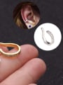 thumb Brass Cubic Zirconia Geometric Minimalist Clip Earring (Single) 0