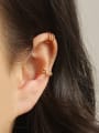 thumb Brass Hollow Heart Minimalist Clip Earring 1
