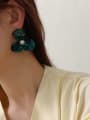 thumb Alloy Resin Flower Vintage Exaggerated sense of design Drop Earring 3