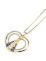 thumb Brass Cubic Zirconia Heart Ethnic Regligious Necklace 1