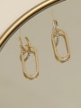 thumb Copper Imitation Pearl Geometric Vintage Drop Trend Korean Fashion Earring 1