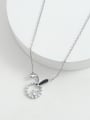 thumb Brass Imitation Pearl Rabbit Minimalist Necklace 2