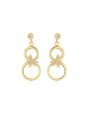 thumb Brass Cubic Zirconia Geometric Hip Hop Drop Earring 0