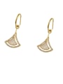 thumb Brass Shell Triangle Minimalist Hook Trend Korean Fashion Earring 0