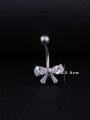 thumb Stainless steel Cubic Zirconia Bowknot Hip Hop Belly Rings & Belly Bars 3