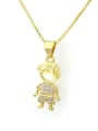 thumb Brass Cubic Zirconia Cute Necklace 2