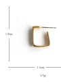 thumb Brass Smooth Geometric Minimalist Stud Earring 2