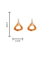 thumb Brass Resin Triangle Vintage Drop Earring 1