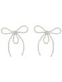 thumb Imitation Pearl Bowknot Minimalist Stud Trend Korean Fashion Earring 0