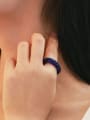 thumb Hand Glass Square Minimalist Band Ring 1