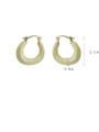 thumb Brass Enamel Geometric Trend Stud Earring 2
