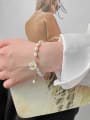 thumb Alloy Imitation Pearl Flower Ethnic Adjustable Bracelet 2