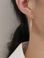 thumb Brass Shell Geometric Minimalist Earring 1
