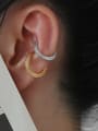 thumb Brass Geometric Hip Hop Single  Ear clip Earring 1