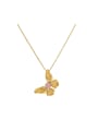 thumb Brass Cubic Zirconia Butterfly Trend Necklace 0