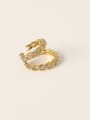 thumb Brass Cubic Zirconia Geometric Minimalist Clip Trend Korean Fashion Earring 0
