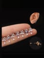 thumb Brass Cubic Zirconia Ball Vintage Single Earring(Single Only One) 1