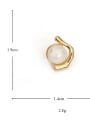 thumb Brass Imitation Pearl Geometric Vintage Stud Earring 2