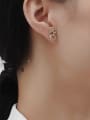 thumb Brass Cubic Zirconia Mouse Cute Stud Trend Korean Fashion Earring 1