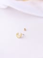 thumb Brass Cubic Zirconia Letter Minimalist Single Earring(Single Only One) 4