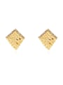 thumb Copper Rhinestone Metal sequined Geometric Minimalist Stud Trend Korean Fashion Earring 0