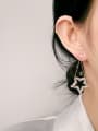 thumb Copper Cubic Zirconia Hollow Star Minimalist Drop Trend Korean Fashion Earring 1