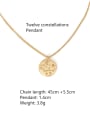 thumb Brass Minimalist  Twelve constellations Pendant Necklace 3
