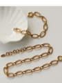 thumb Brass Hollow Geometric  chain Vintage Necklace 4