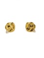 thumb Brass Rhinestone Geometric Vintage Stud Earring 2