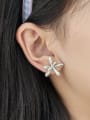 thumb Brass Enamel Flower Cute Stud Earring 1