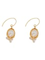 thumb Copper Imitation Pearl Geometric Dainty Drop Trend Korean Fashion Earring 2