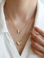 thumb Brass Shell Butterfly Minimalist Necklace 2