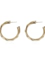 thumb Brass Geometric Minimalist Hoop Trend Korean Fashion Earring 4