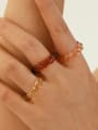 thumb Hand Glass  Geometric Minimalist Band Ring 1