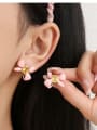 thumb Brass Cubic Zirconia Bowknot Cute Stud Earring 1