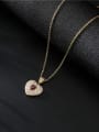 thumb Brass Cubic Zirconia Vintage Heart  Pendant Necklace 4