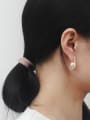 thumb Copper Imitation Pearl Geometric Vintage Stud Trend Korean Fashion Earring 1